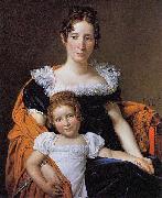 Jacques-Louis David Portrait of the Countess Vilain XIIII and her Daughter Louise oil painting on canvas